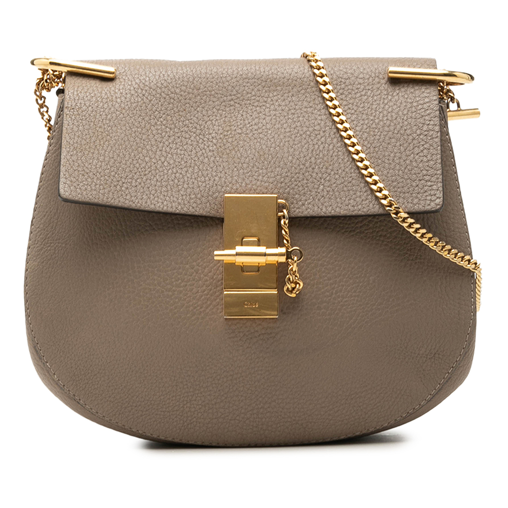 Pre-Loved Chloé Small Grained Calfskin Drew Crossbody